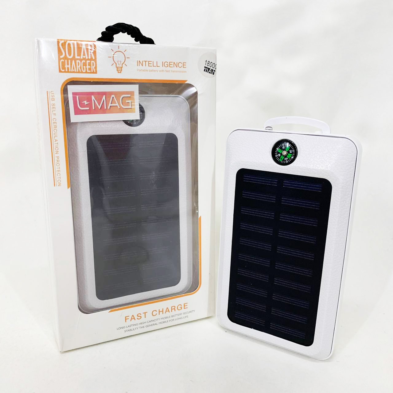 Power Bank Solar 18000 mAh з сонячною панеллю та лампою White - Зображення 3