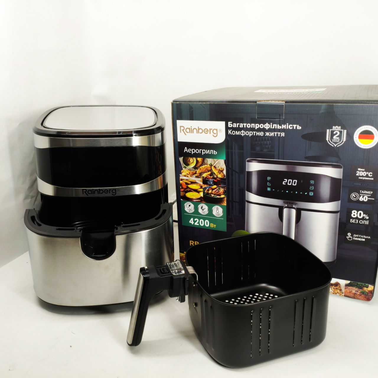 Аерофритюрка Rainberg RB-2330 4200 Вт - Зображення 5