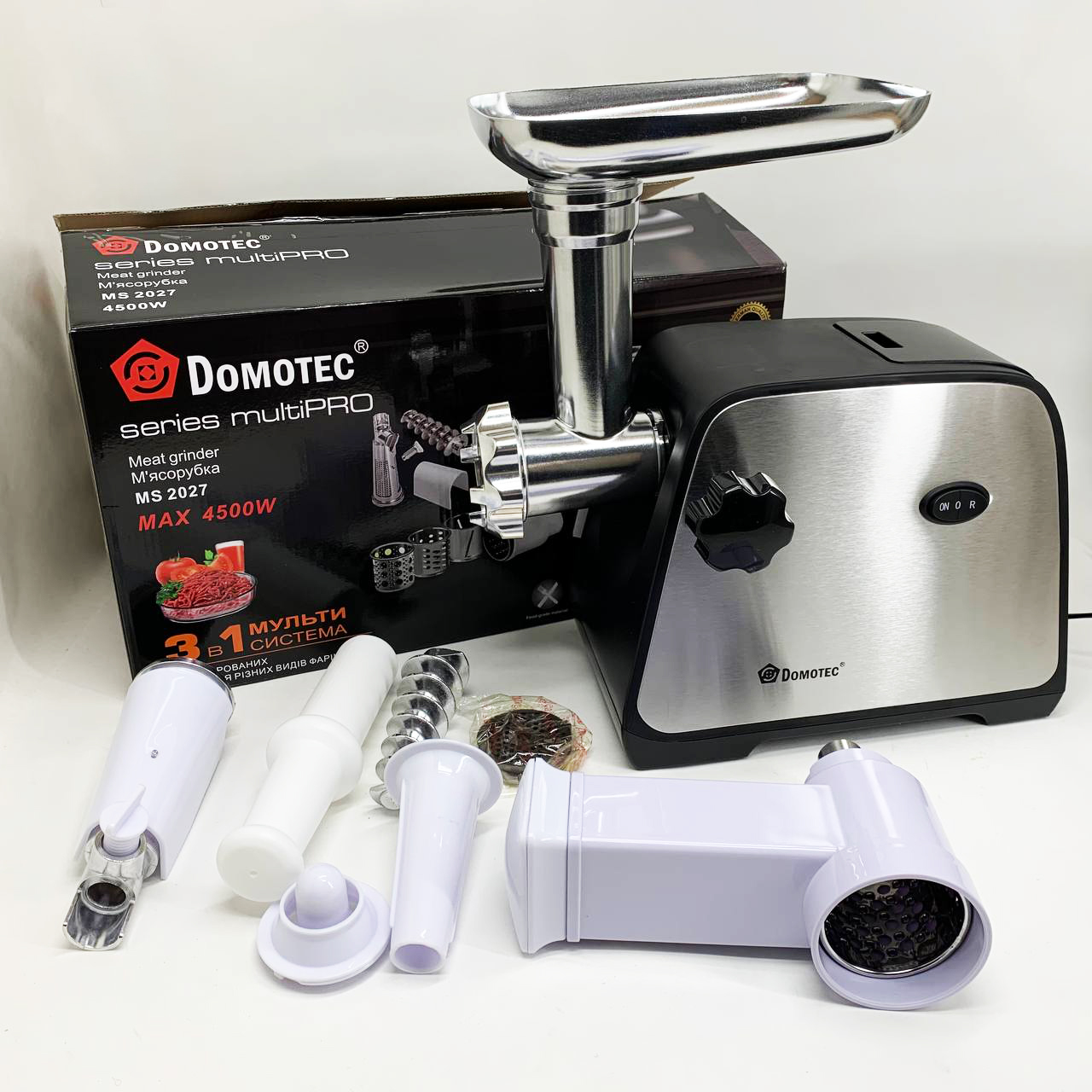 Електрична м'ясорубка Domotec MS-2027 4500 Вт