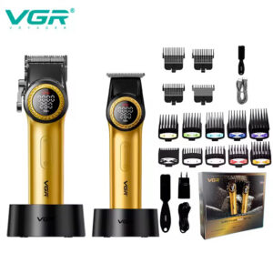 Набір VGR 2в1 V-001 V-977 GOLD для стрижки та тримання золотий
