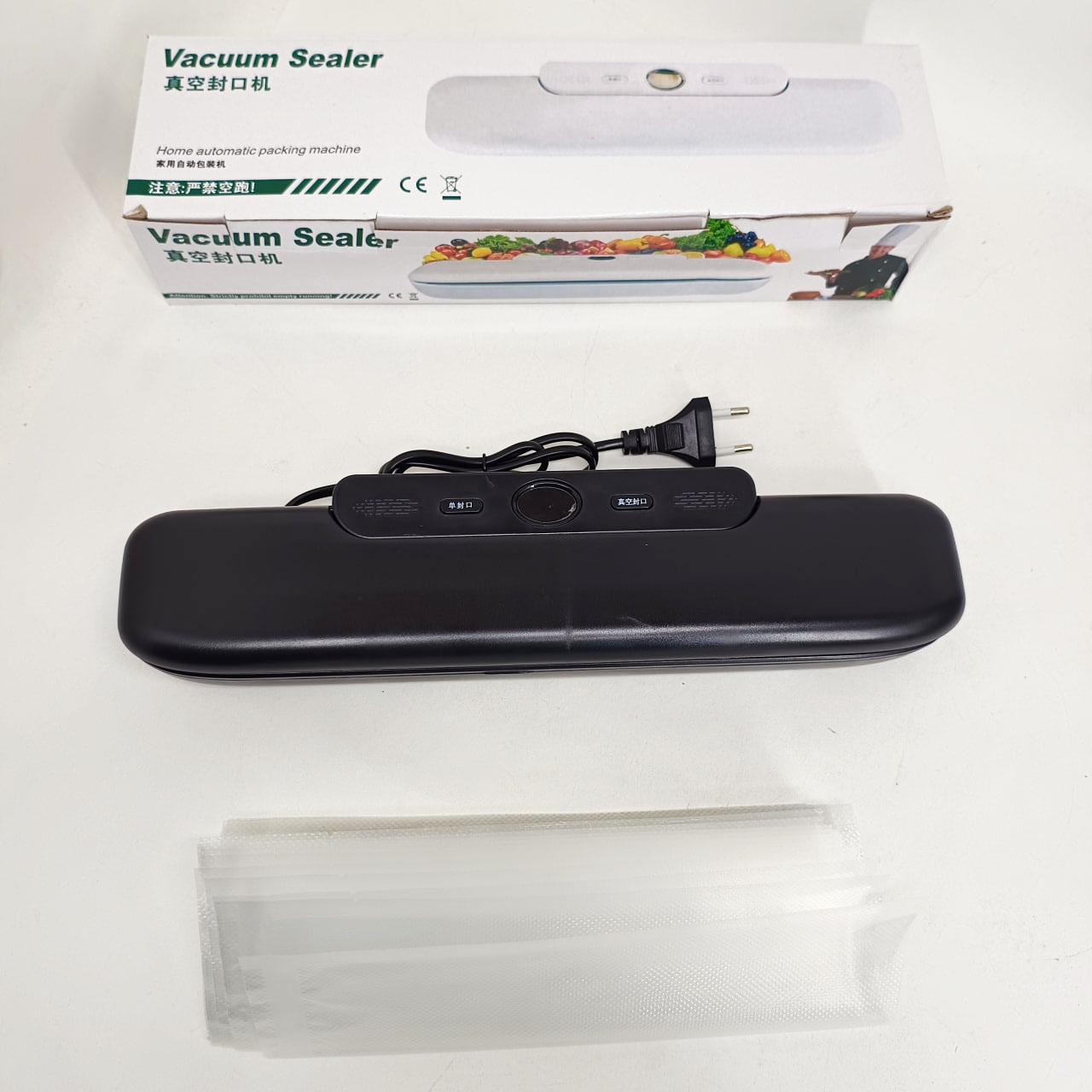 Вакуумний пакувальник автоматичний Vacuum Sealer з дисплеєм новий чорний - Зображення 3
