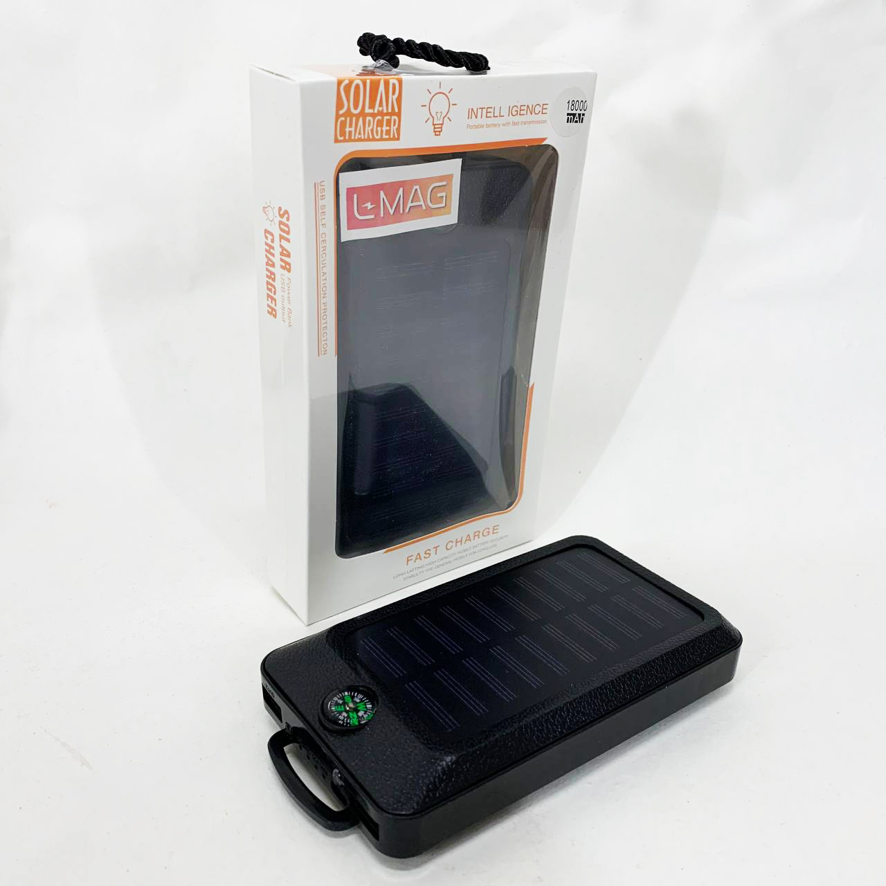 Power Bank Solar 18000 mAh з сонячною панеллю та лампою Black - Зображення 5