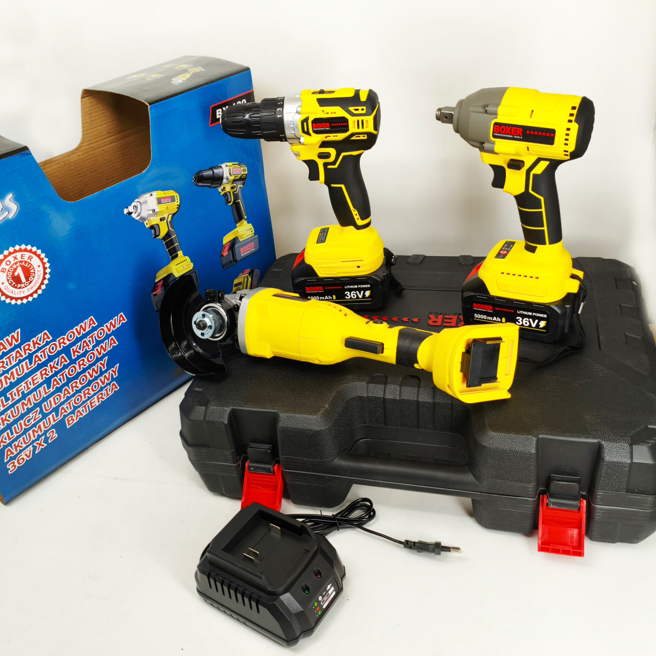Набір акумуляторного інструменту Boxer BX-189 гайковерт шуруповерт болгарка 25 В - Зображення 3