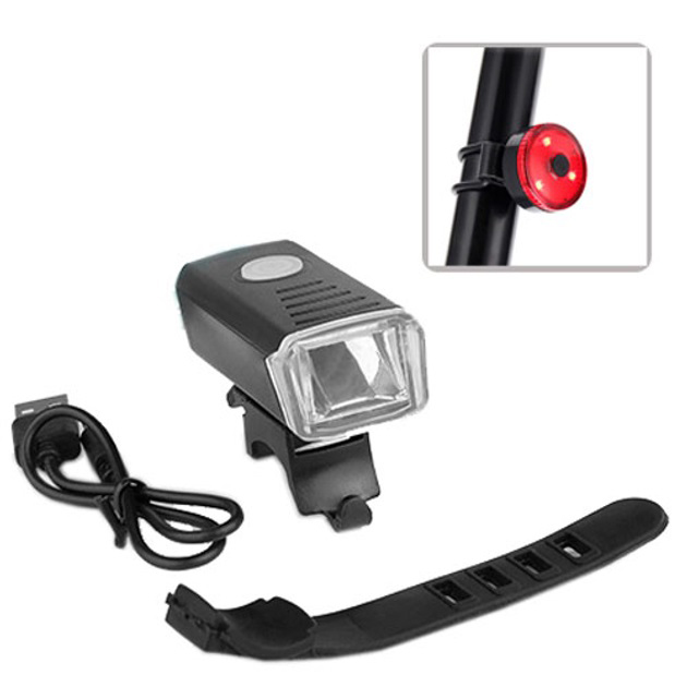 Велоліхтар акумуляторний BSK-1133-XPG та STOP-3SMD red з водонепроникненням - Зображення 5