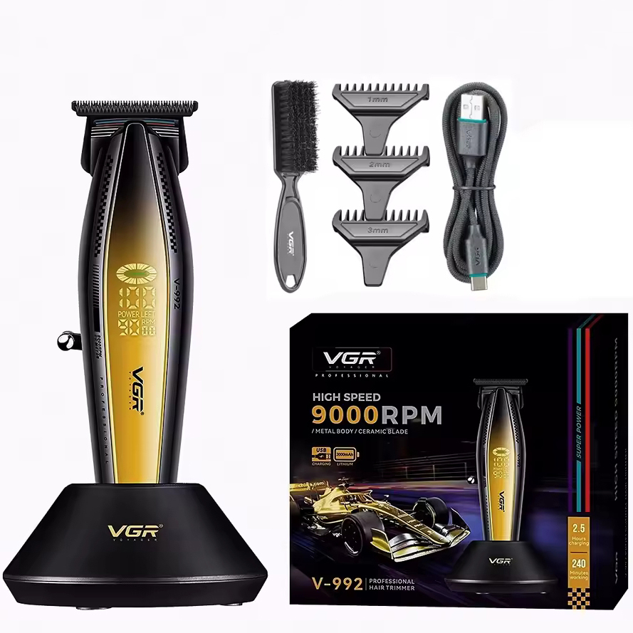 Машинка для стрижки волосся XPRO VGR V-992 GOLD з насадками 1 2 3 мм