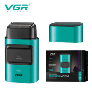 Електробритва-шейвер VGR V-307 для бороди та обличчя з металевим корпусом GREEN
