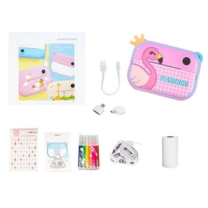 Дитячий фотоапарат YT008 PINK FLAMINGO з підтримкою microSD - Зображення 3