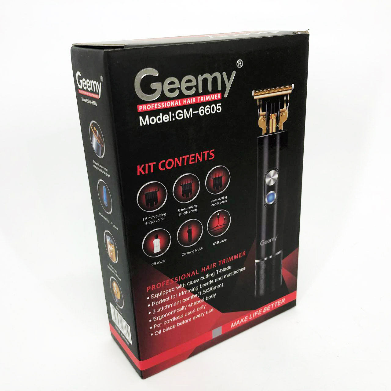 Окантувальна машинка GEEMY GM-6605 для стрижки - Зображення 5
