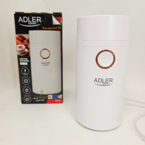 Кавомолка електрична Adler AD 4446-WG біла 150 Вт для зерен кави