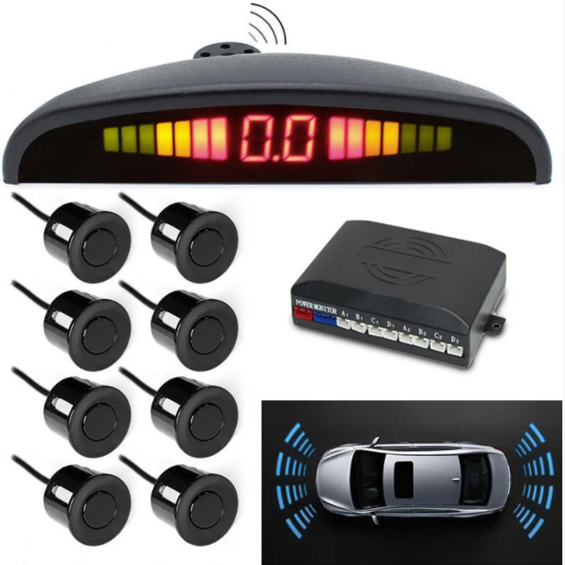 Парктронік Assistant Parking Sensor з 8 чорних датчиків