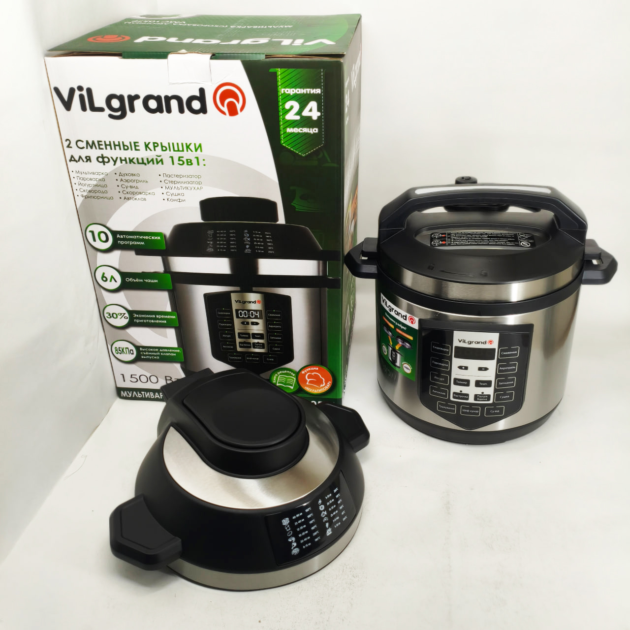 Мультиварка-скороварка VILGRAND VMC1057P 6 л 1500 Вт - Зображення 5
