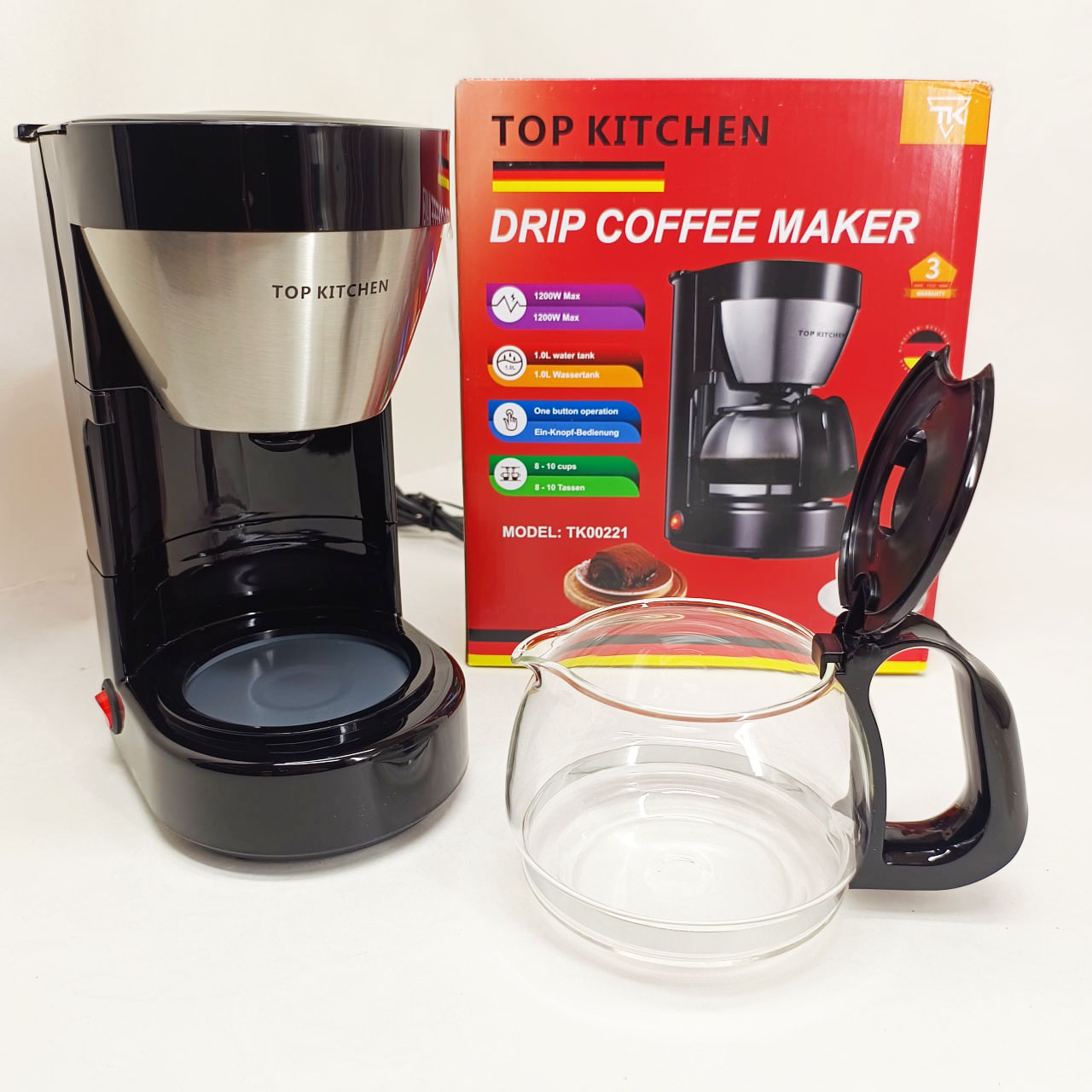 Крапельна кавоварка Top Kitchen TK00221 1200 Вт для меленої кави 1 л - Зображення 3