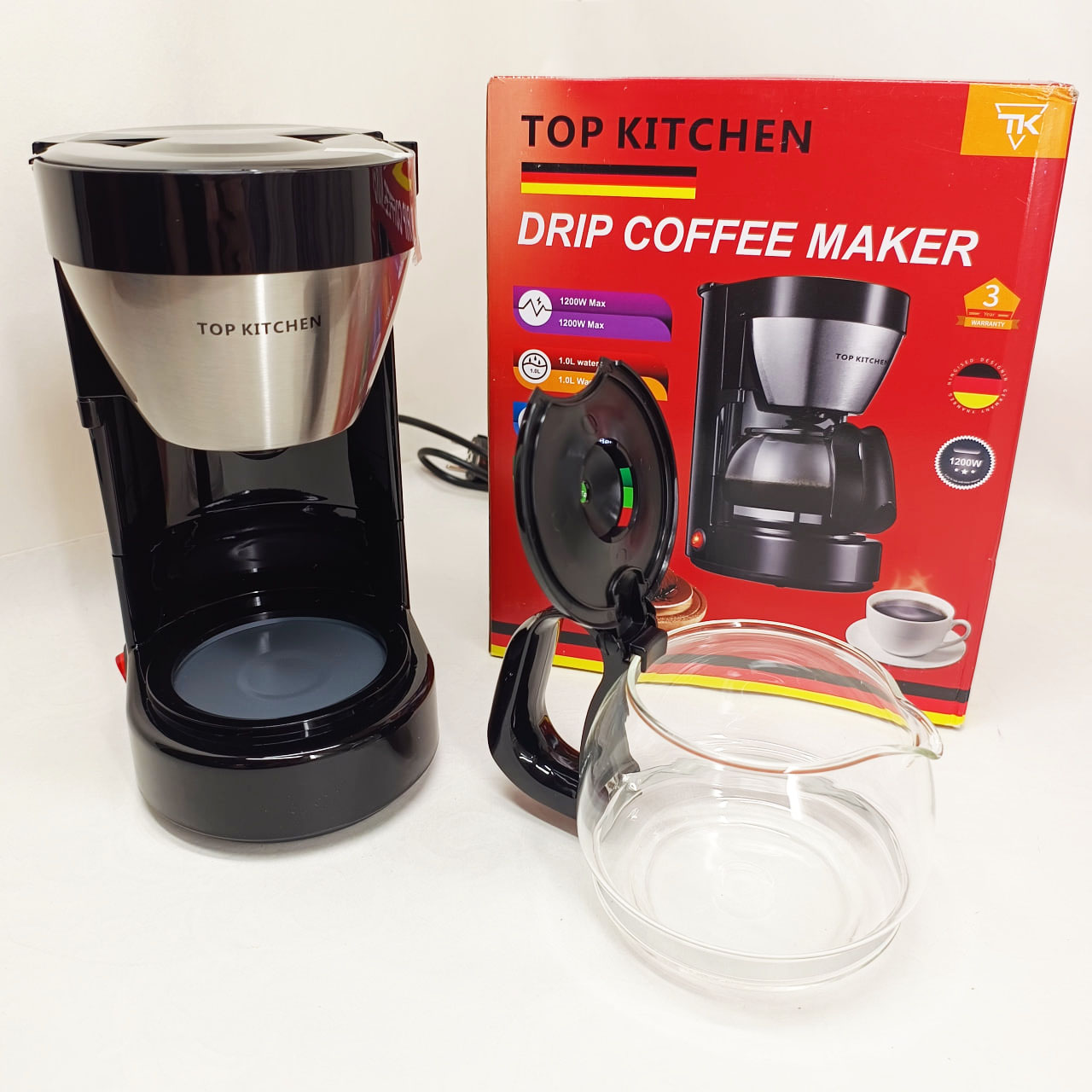 Крапельна кавоварка Top Kitchen TK00221 1200 Вт для меленої кави 1 л - Зображення 4