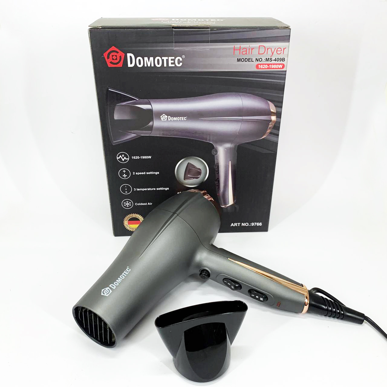 Фен для волосся Domotec MS-409B 1980 Вт