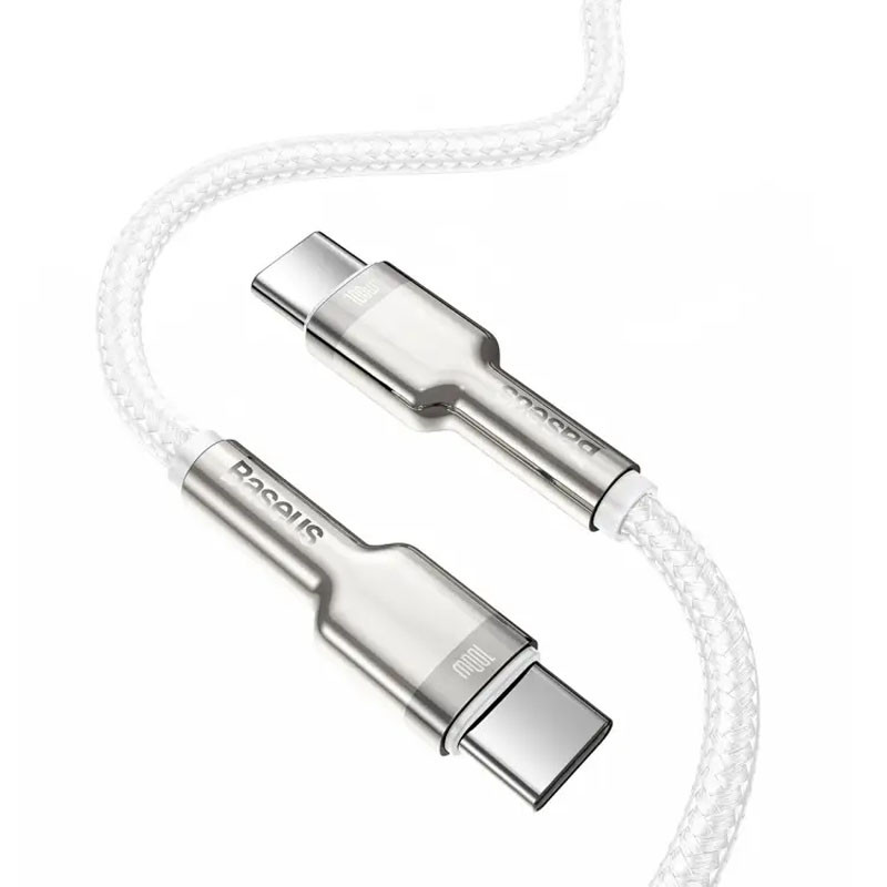 Дата кабель Baseus Cafule Metal Type-C to Type-C 100W (2m) (CATJK-D) - Зображення 2