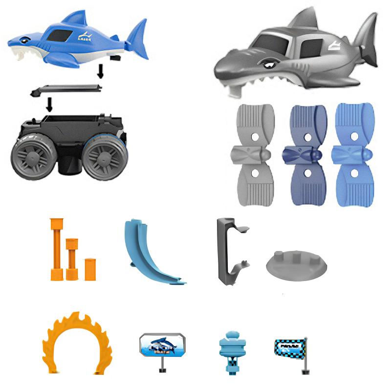 Інтерактивний трек з інерційною машинкою SHT 5510-9 Deluxe Edition Shark Trak (138pcs/1CAR) - Зображення 2