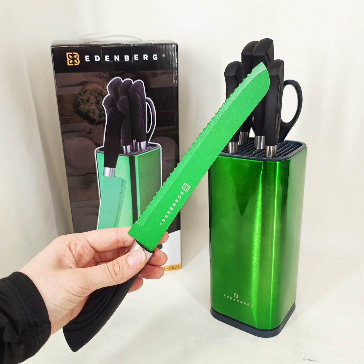 Набір ножів Edenberg EB-11027 7 предметів Green - Зображення 2