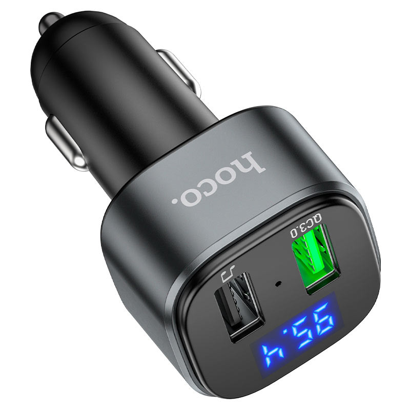 Автомобільний зарядний пристрій FM модулятор Hoco E67 QC3.0 (2USB-A) - Зображення 4