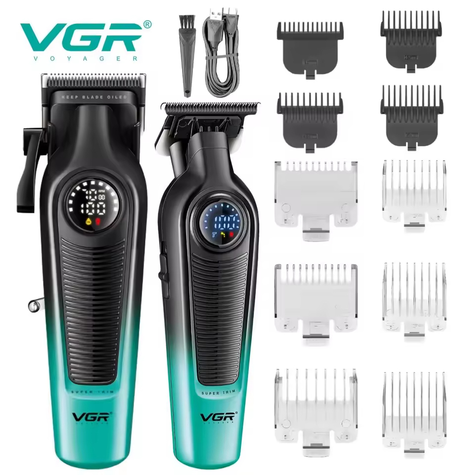 Комплект для стрижки волосся VGR 2в1 V-196 V-996 зелений