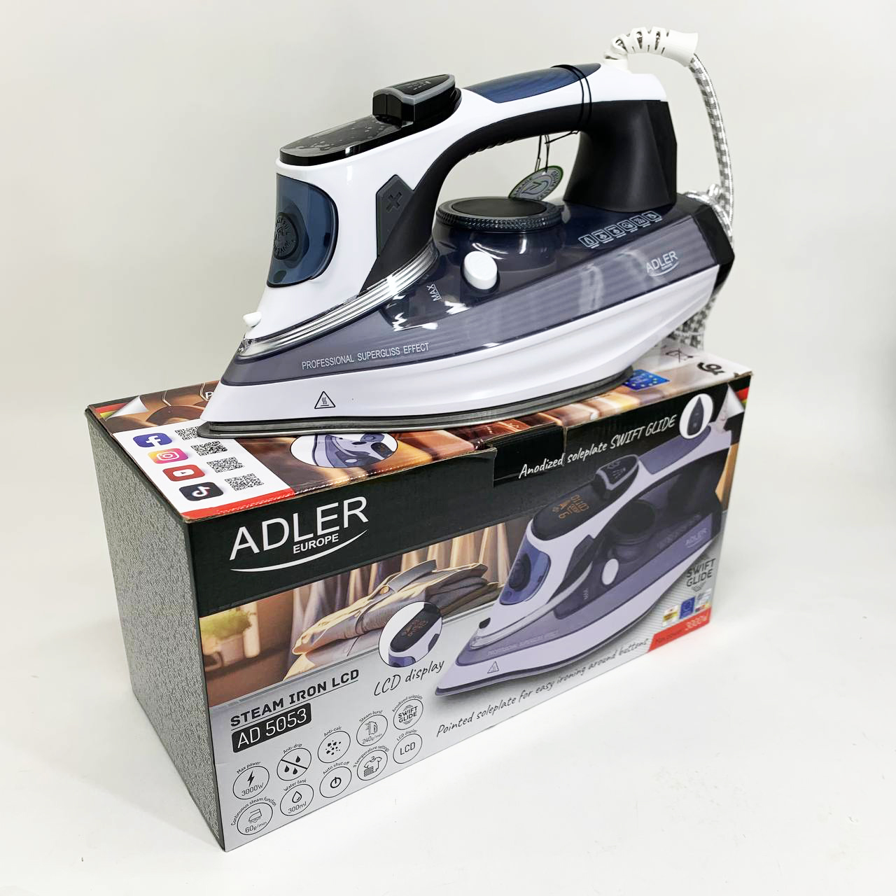Парова праска Adler AD 5053 3000 Вт - Зображення 6