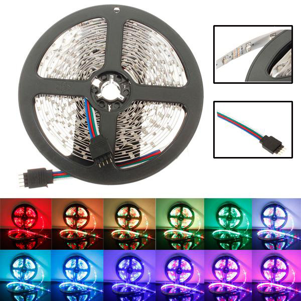 Світлодіодна стрічка 5050 RGB LED USB 5 м IP65 з пультом, 5м, Стрічка світлодіодна 5050 - Зображення 5