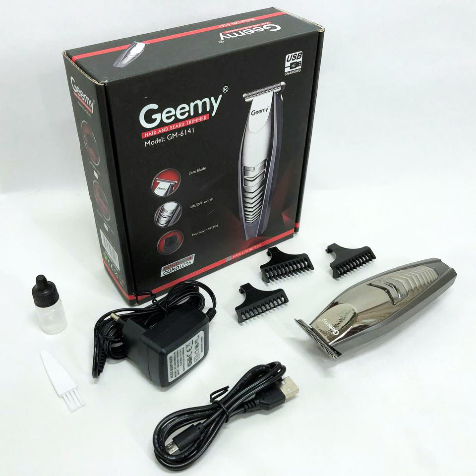 Машинка для стрижки GEMEI GM-6141, подстригательная машинка, профессиональная электробритва - Зображення 12