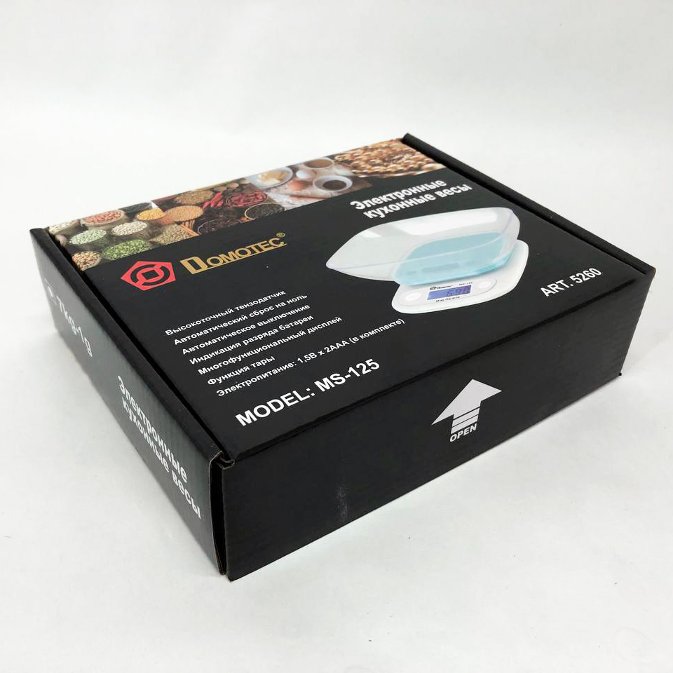 Кухонні ваги DOMOTEC MS-125 Plastic колір блакитний - Зображення 15