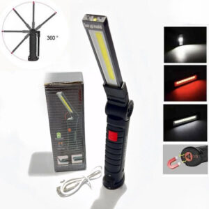 Світлодіодний ліхтар кемпінг W52 SMD + COB червоний білий магнітний гачок