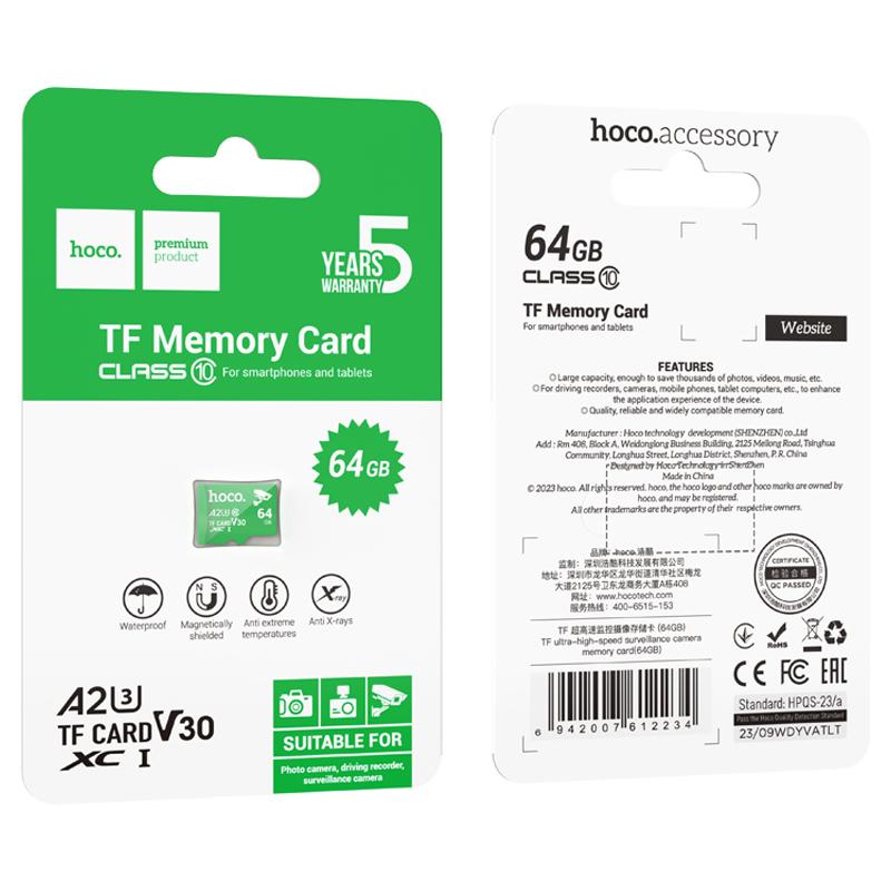 Карта пам'яті Hoco microSDXC Class 10 - 64GB (без адаптера) - Зображення 3