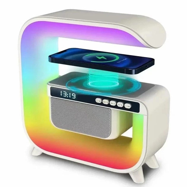 Нічна RGB-лампа G3 з бездротовою зарядкою 15 Вт та Bluetooth колонкою 3 Вт - Зображення 4