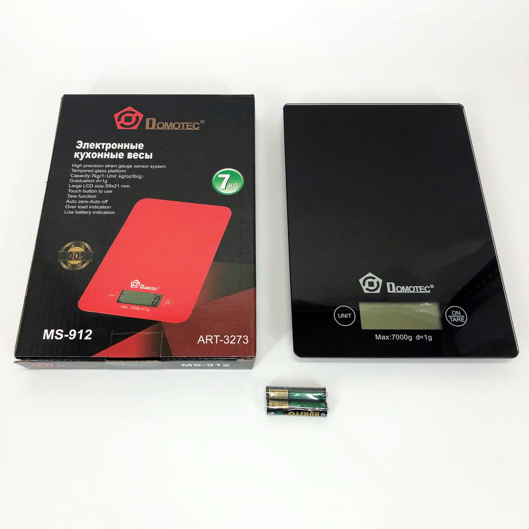 Ваги кухонні DOMOTEC MS-912 електронні чорного колору - Зображення 6