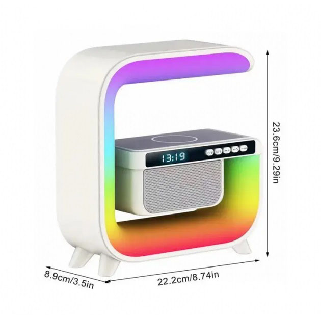 Нічна RGB-лампа G3 з бездротовою зарядкою 15 Вт та Bluetooth колонкою 3 Вт - Зображення 5