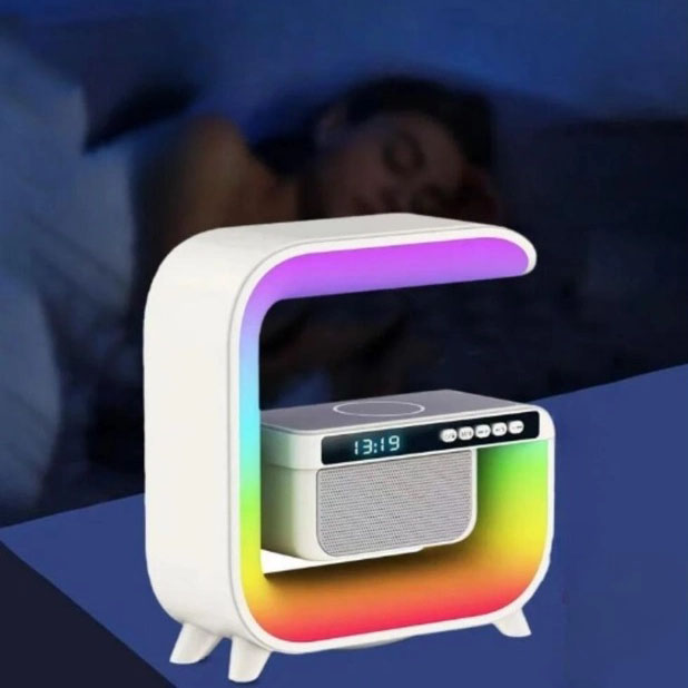 Нічна RGB-лампа G3 з бездротовою зарядкою 15 Вт та Bluetooth колонкою 3 Вт - Зображення 2