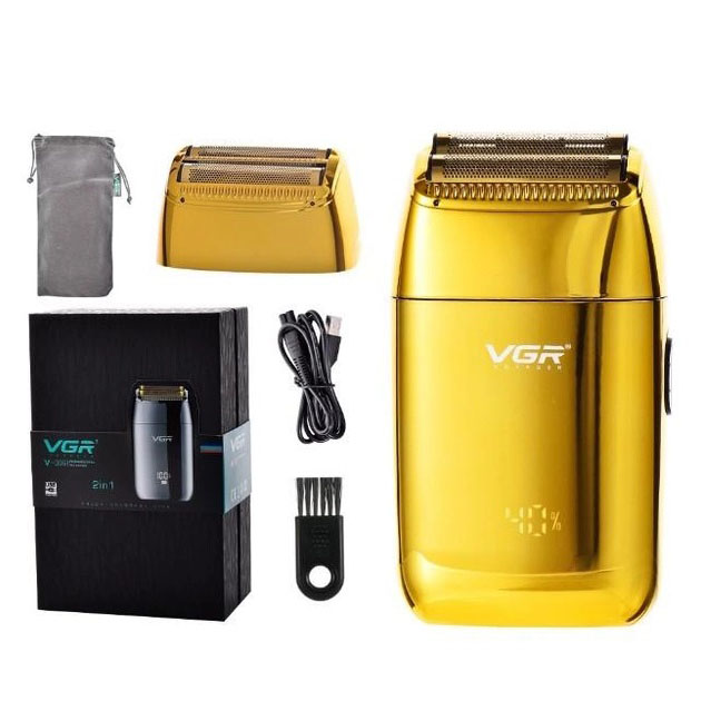 Бездротова бритва VGR V-399 GOLD для бороди та обличчя