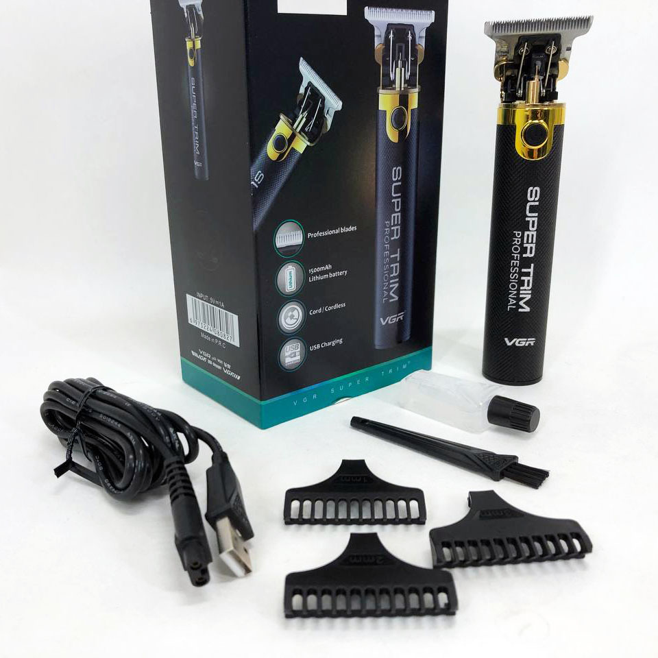 Машинка для стрижки VGR V-082 бездротова акумуляторна + 3 насадки триммер для волосся - Зображення 2