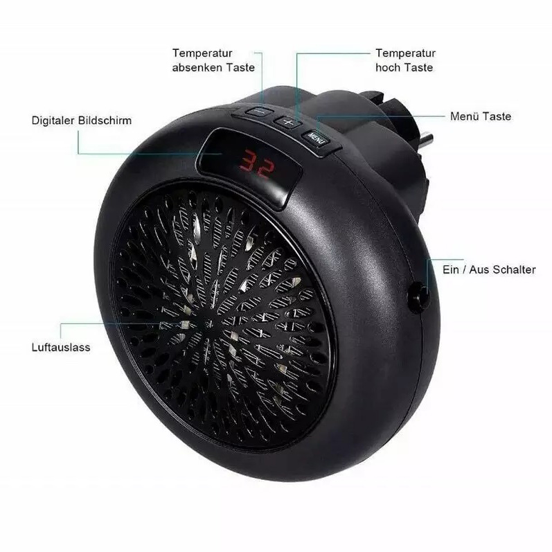 Обогреватель Wonder Heater 900 Вт, тепловентилятор для дома, обогреватель дуйчик, тепловентилятор дуйка - Зображення 9