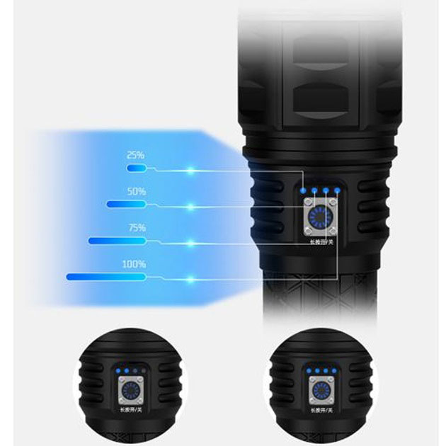 Ручний ліхтар Police AK138-1 WHITE LASER LED PM60-TG 8×18650 - Зображення 5