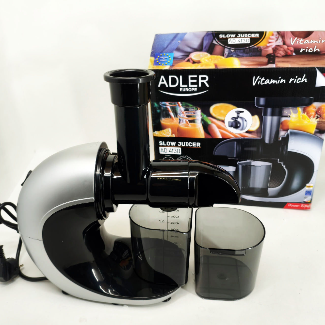 Соковитискач шнековий Adler AD 4130 150 Вт для цитрусових фруктів та овочів - Зображення 5