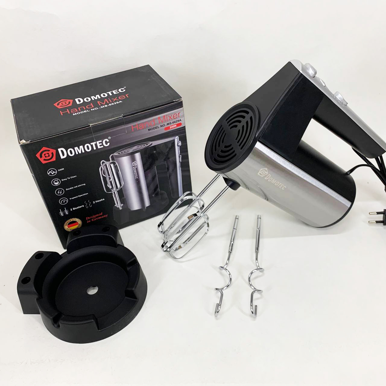 Міксер ручний DOMOTEC R6629 240 Вт 5 швидкостей із двома насадками - Зображення 4