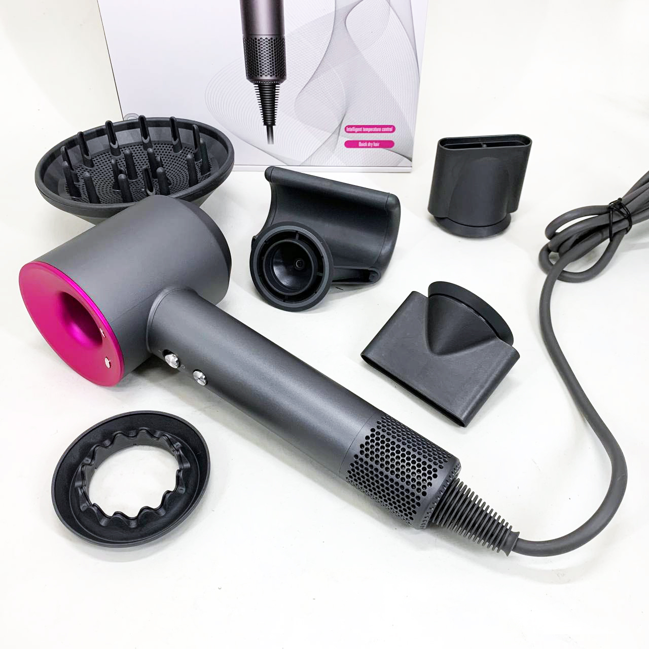 Фен Super Hair Dryer з 5 насадками для швидкого сушіння та укладання волосся - Зображення 2