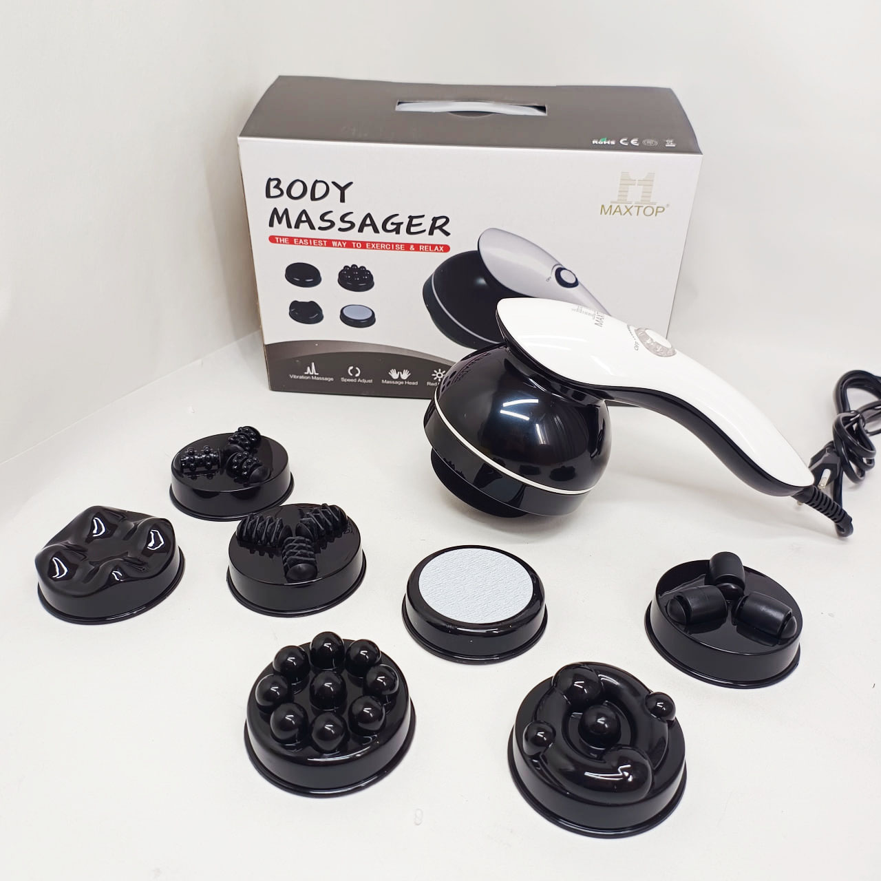 Вібраційний масажер Maxtop Magic Massager 8в1 для тіла - Зображення 2