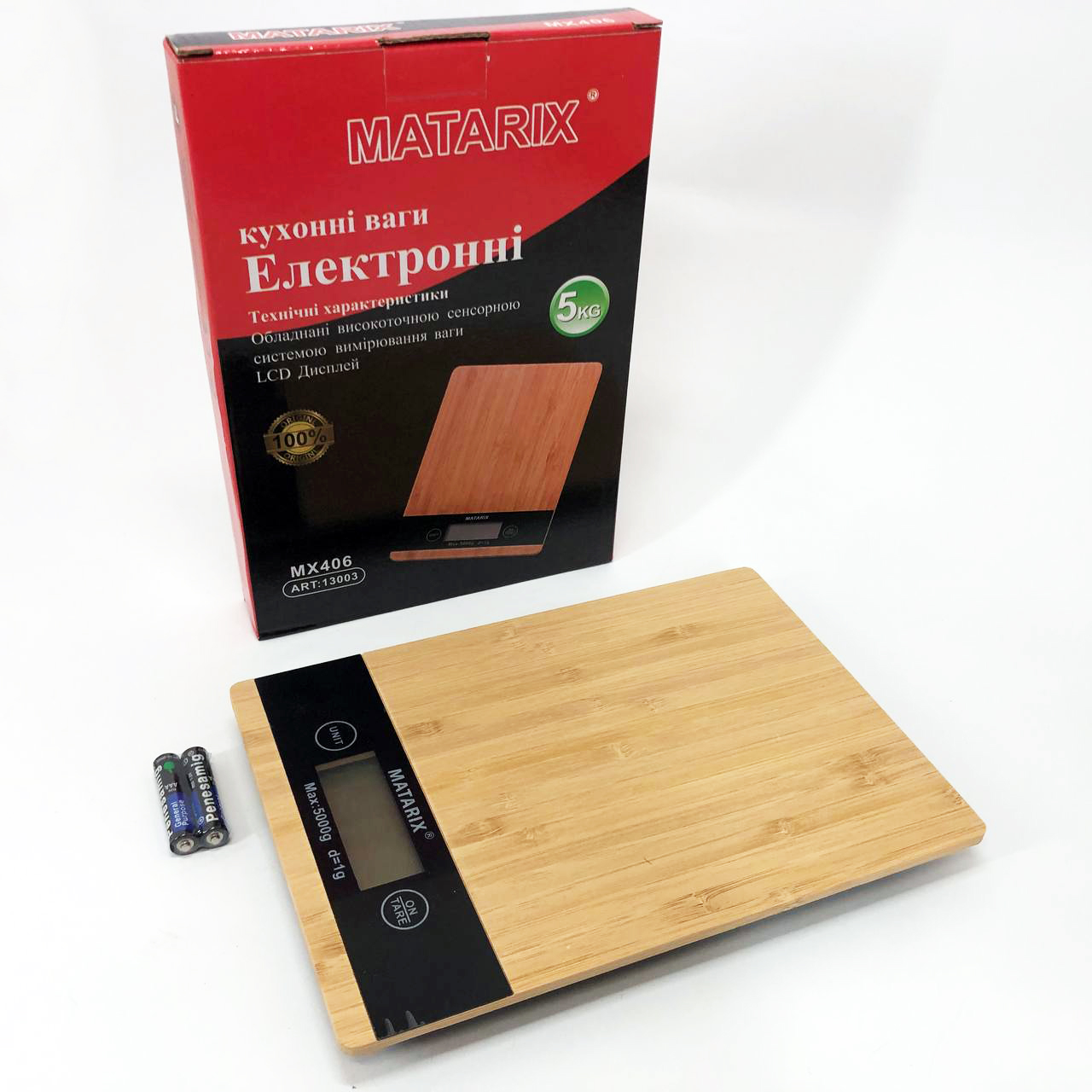 Весы кухонные MATARIX MX-406 5кг Wood, Кухонные весы для приготовления блюд, Весы для домашней кухни - Зображення 6