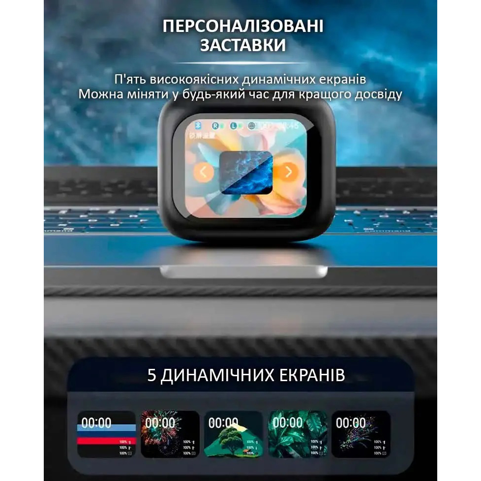 Бездротові навушники LX-10 TWS з LED дисплеєм чорного колору - Зображення 4