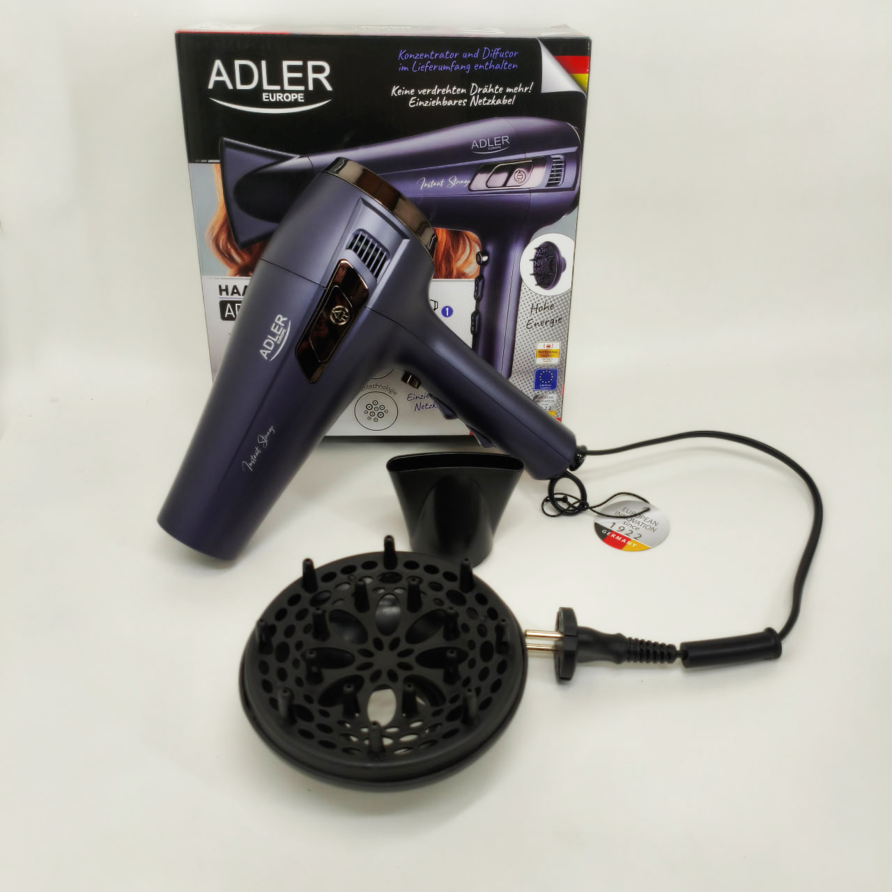 Фен Adler AD 2273 2400 Вт з втягуючим шнуром - Зображення 3