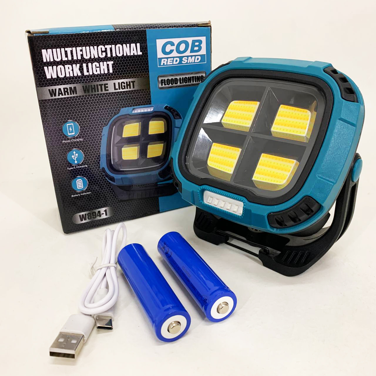 Кемпінговий ліхтар з 4 COB та 5 SMD світлодіодами Power Bank - Зображення 2