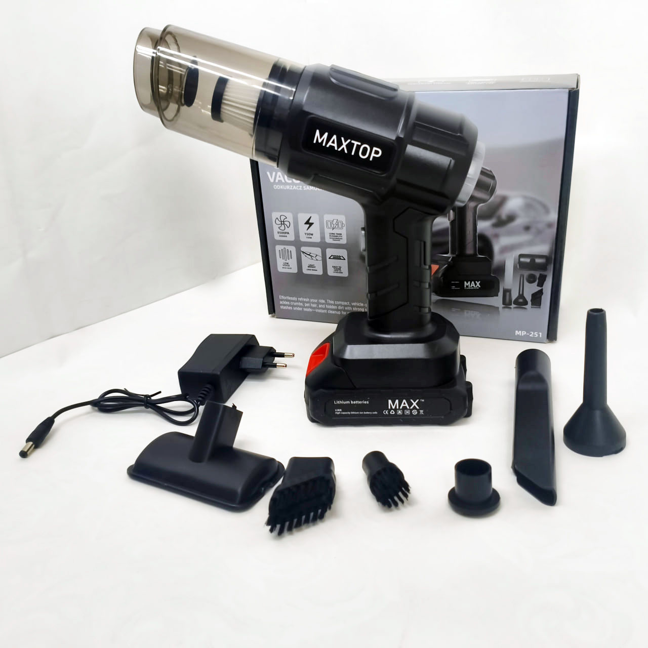 Акумуляторний пилосос Maxtop MP-251 для салону авто - Зображення 5