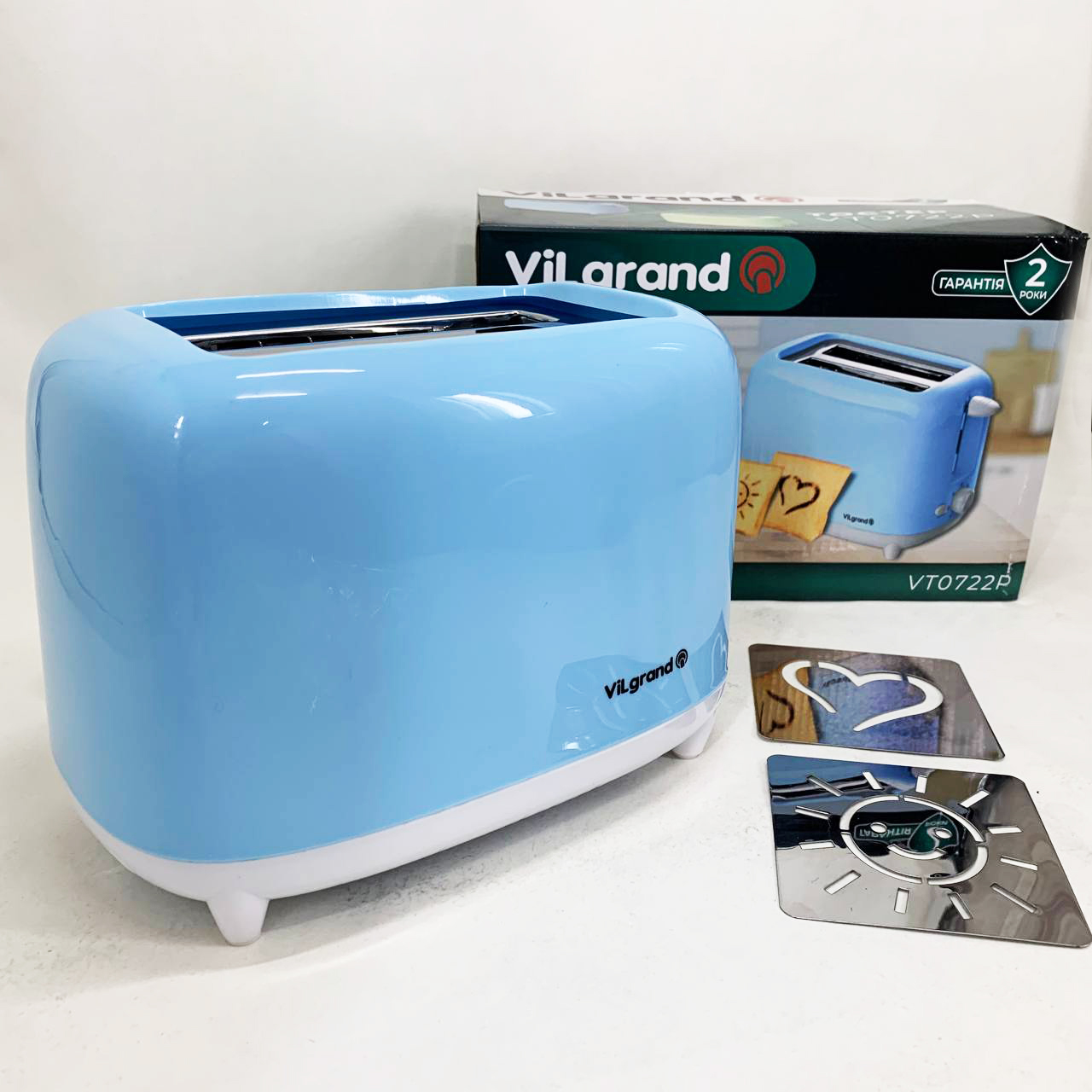 Тостер VILGRAND VT0722P Blue - Зображення 2