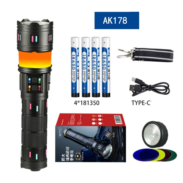 Ліхтар AK178 PM60-TG+COB 8×18650 - Зображення 3