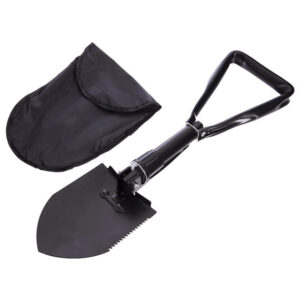 Туристична лопата Shovel 009 багатофункціональна міні саперна для кемпінгу чорного колору