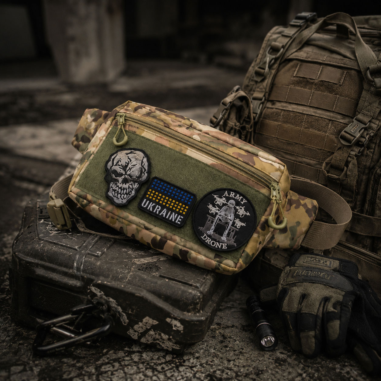 Сумка-бананка Multicam Cordura для патчів і шевронів 25×17×7 см - Зображення 5